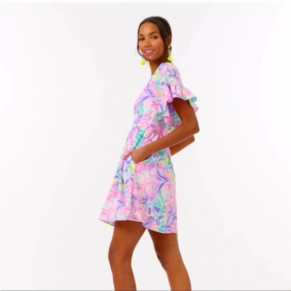 NWT Lilly Pulitzer Blaire Stretch Dress in “It Was All a Dream” - Picture 4 of 11